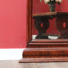 Load image into Gallery viewer, Antique French mahogany dressing or hallway mirror with carved frame. B12924
