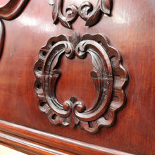 Load image into Gallery viewer, Antique French mahogany dressing or hallway mirror with carved frame. B12924
