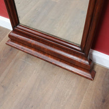 Load image into Gallery viewer, Antique French mahogany dressing or hallway mirror with carved frame. B12924
