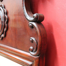 Load image into Gallery viewer, Antique French mahogany dressing or hallway mirror with carved frame. B12924
