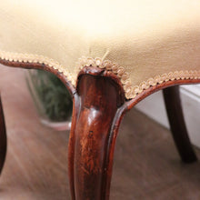 Load image into Gallery viewer, Antique English Mahogany Chair with Butter-Yellow Upholstery. B12626
