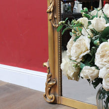 Load image into Gallery viewer, French Napoleon III Style Giltwood Mirror with Rococo Crest and Floral Carving. B13039
