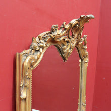 Load image into Gallery viewer, French Napoleon III Style Giltwood Mirror with Rococo Crest and Floral Carving. B13039
