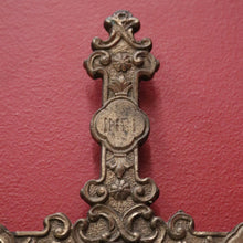 Load image into Gallery viewer, Antique French Solid Brass Wall Crucifix – Devotional Home or Gift Piece. B12399
