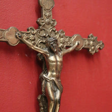 Load image into Gallery viewer, Antique French Solid Brass Wall Crucifix – Devotional Home or Gift Piece. B12399
