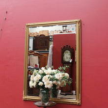 Load image into Gallery viewer, Victorian Style Giltwood Mirror with Bevelled Glass and Decorative Corner Carvings. B13040
