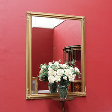 Load image into Gallery viewer, Victorian Style Giltwood Mirror with Bevelled Glass and Decorative Corner Carvings. B13040
