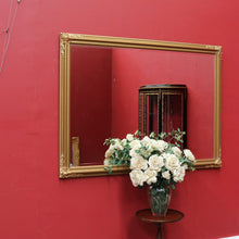 Load image into Gallery viewer, Victorian Style Giltwood Mirror with Bevelled Glass and Decorative Corner Carvings. B13040
