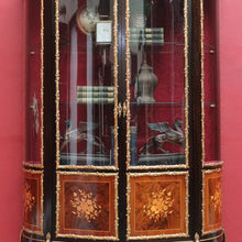 Load image into Gallery viewer, Antique French Vernis Martin Display Cabinet with Curved Glass and Ormolu Mounts. B13037
