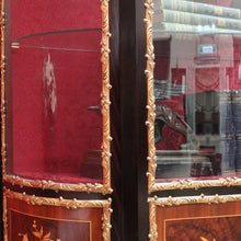 Load image into Gallery viewer, Antique French Vernis Martin Display Cabinet with Curved Glass and Ormolu Mounts. B13037
