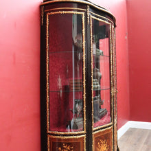 Load image into Gallery viewer, Antique French Vernis Martin Display Cabinet with Curved Glass and Ormolu Mounts. B13037
