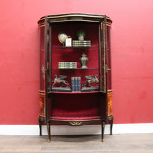 Load image into Gallery viewer, Antique French Vernis Martin Display Cabinet with Curved Glass and Ormolu Mounts. B13037

