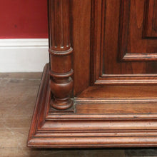 Load image into Gallery viewer, Antique French walnut hall cabinet or sideboard with drawers and cupboards. B12618
