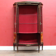 Load image into Gallery viewer, Antique French Vernis Martin Display Cabinet with Curved Glass and Ormolu Mounts. B13037
