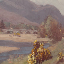 Load image into Gallery viewer, George Houston RSA Original Oil on Canvas Spring Scottish Countryside Landscape. B13041
