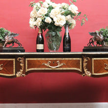 Load image into Gallery viewer, Louis XV Style French Bureau Plat Writing Desk with Ormolu Mounts and Glass Top. B13038
