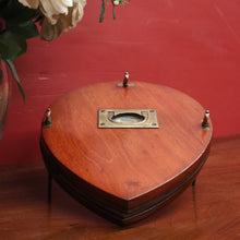 Load image into Gallery viewer, Antique English mahogany tennis racquet/racket cover with brass campaign fittings. B12600
