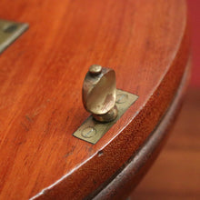 Load image into Gallery viewer, Antique English mahogany tennis racquet/racket cover with brass campaign fittings. B12600
