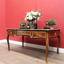 Load image into Gallery viewer, Louis XV Style French Bureau Plat Writing Desk with Ormolu Mounts and Glass Top. B13038
