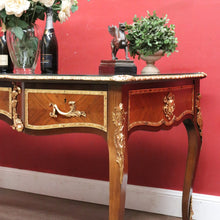 Load image into Gallery viewer, Louis XV Style French Bureau Plat Writing Desk with Ormolu Mounts and Glass Top. B13038
