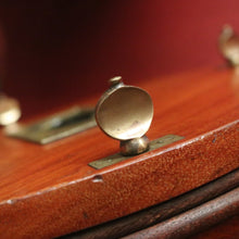 Load image into Gallery viewer, Antique English mahogany tennis racquet/racket cover with brass campaign fittings. B12600
