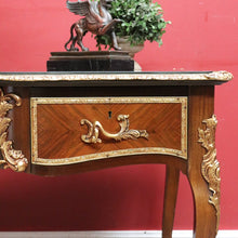 Load image into Gallery viewer, Louis XV Style French Bureau Plat Writing Desk with Ormolu Mounts and Glass Top. B13038
