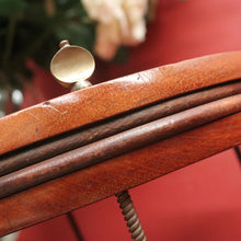 Load image into Gallery viewer, Antique English mahogany tennis racquet/racket cover with brass campaign fittings. B12600
