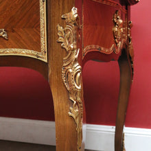 Load image into Gallery viewer, Louis XV Style French Bureau Plat Writing Desk with Ormolu Mounts and Glass Top. B13038
