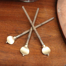 Load image into Gallery viewer, Antique English mahogany tennis racquet/racket cover with brass campaign fittings. B12600
