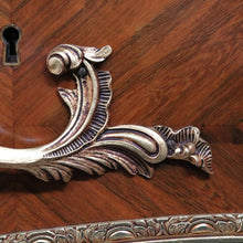 Load image into Gallery viewer, Louis XV Style French Bureau Plat Writing Desk with Ormolu Mounts and Glass Top. B13038
