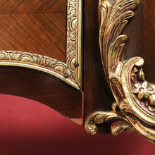 Load image into Gallery viewer, Louis XV Style French Bureau Plat Writing Desk with Ormolu Mounts and Glass Top. B13038
