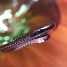 Load image into Gallery viewer, Mid-Century Val St Lambert Blue Green Triangular Art Glass Vase. B12633
