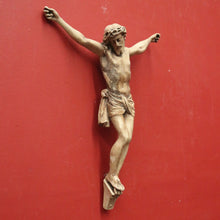 Load image into Gallery viewer, Antique French wall hanging plaster statue of Jesus – devotional home décor. B12406
