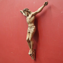 Load image into Gallery viewer, Antique French wall hanging plaster statue of Jesus – devotional home décor. B12406
