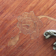Load image into Gallery viewer, Pair of Vintage French Bedside Tables with Marquetry Inlay and Pull Out Slides. B12799
