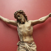Load image into Gallery viewer, Antique French wall hanging plaster statue of Jesus – devotional home décor. B12406
