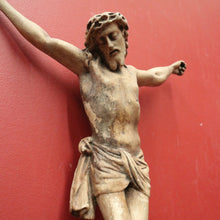 Load image into Gallery viewer, Antique French wall hanging plaster statue of Jesus – devotional home décor. B12406

