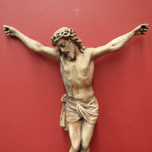 Load image into Gallery viewer, Antique French wall hanging plaster statue of Jesus – devotional home décor. B12406
