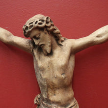 Load image into Gallery viewer, Antique French wall hanging plaster statue of Jesus – devotional home décor. B12406
