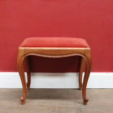 Load image into Gallery viewer, Vintage French Oak Dressing Table Stool with Cabriole Legs and Upholstered Seat. B12813
