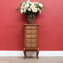 Load image into Gallery viewer, Vintage French Oak Lingerie Chest with Five Drawers and French Scroll Feet. B12794
