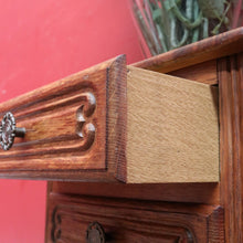 Load image into Gallery viewer, Vintage French Oak Lingerie Chest with Five Drawers and French Scroll Feet. B12794
