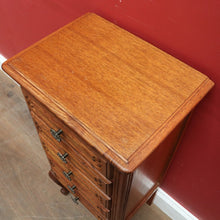 Load image into Gallery viewer, Vintage French Oak Lingerie Chest with Five Drawers and French Scroll Feet. B12794
