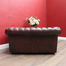 Load image into Gallery viewer, Vintage Moran Two Seater Chesterfield Lounge in Burgundy Leather. B13042
