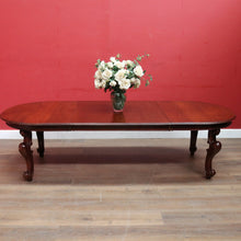 Load image into Gallery viewer, Vintage English Mahogany Dining Table with Two Extension Leaves Circa 1940. B13025
