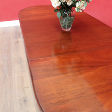 Load image into Gallery viewer, Vintage English Mahogany Dining Table with Two Extension Leaves Circa 1940. B13025
