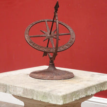 Load image into Gallery viewer, Beautiful Handcrafted Garden Sundial with Concrete Base and Wrought Iron Dial. B12632
