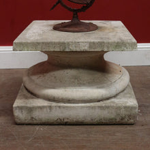 Load image into Gallery viewer, Beautiful Handcrafted Garden Sundial with Concrete Base and Wrought Iron Dial. B12632
