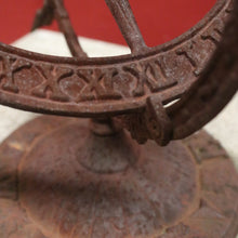 Load image into Gallery viewer, Beautiful Handcrafted Garden Sundial with Concrete Base and Wrought Iron Dial. B12632
