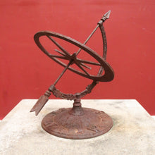Load image into Gallery viewer, Beautiful Handcrafted Garden Sundial with Concrete Base and Wrought Iron Dial. B12632
